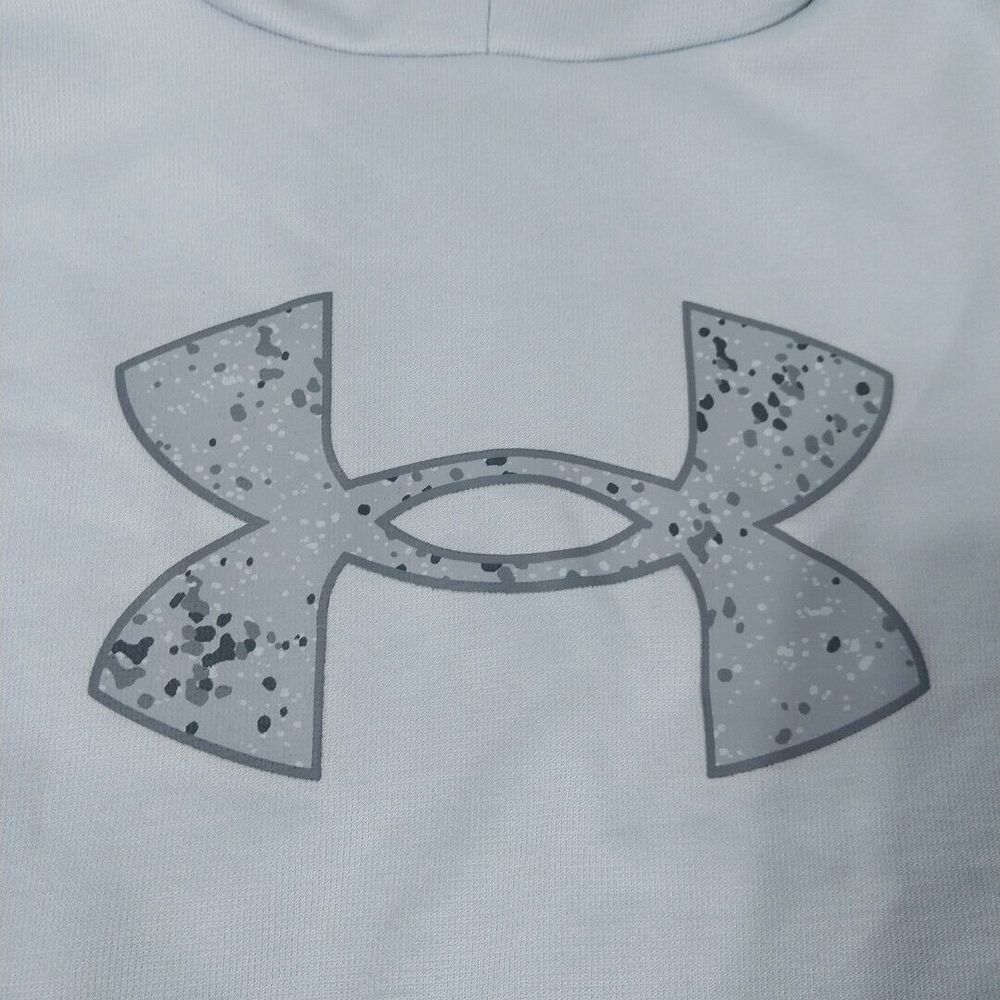 Under Armour Storm Sweatshirt Youth Medium Hoodie Cold Gear Gray Pullover Logo - Picture 2 of 6